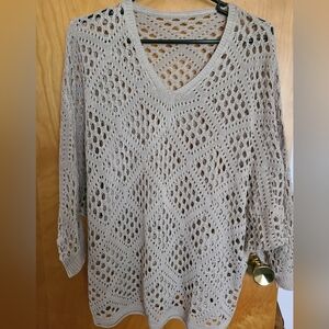 Womens Hollowed Out Pullover Casual Cover